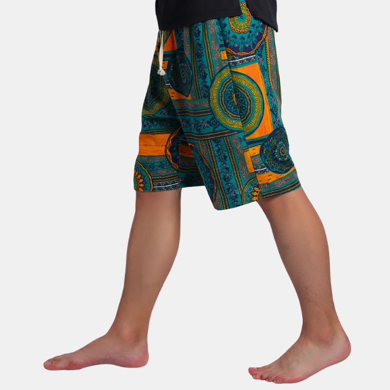 Heren Etnische Patroon Bedrukte Ademende Zomer Casual Shorts