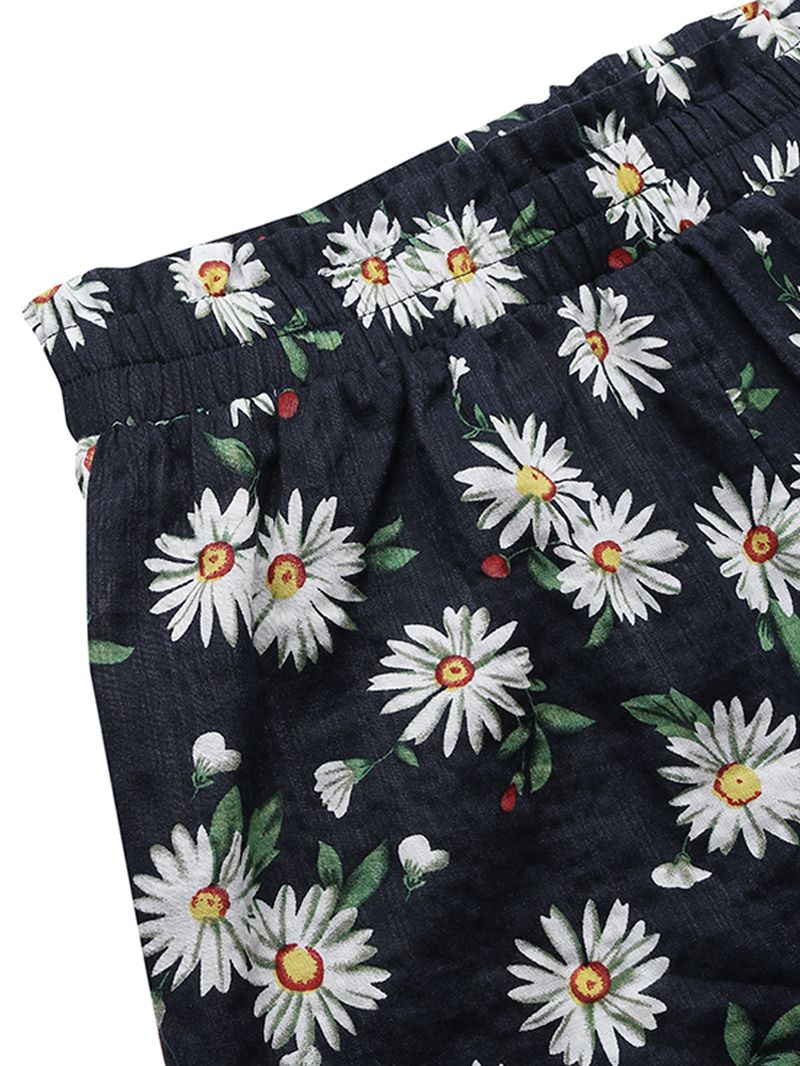 Hoge Taille Dames Casual Shorts Met Print