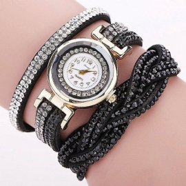 Crystal Retro Style Dames Armband Horloge Jurk Quartz Horloges