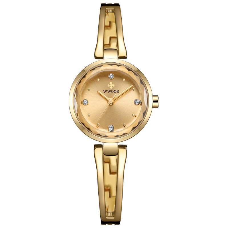 Diamond Dames Armband Horloge Zakelijke Stijl Stalen Band Quartz Horloge