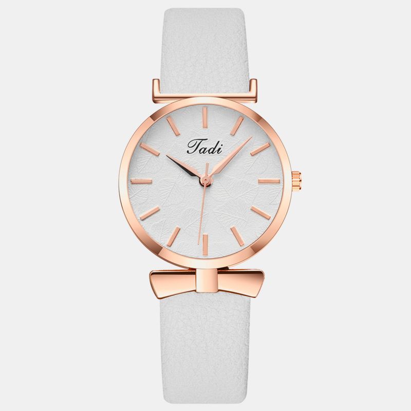 Mode Casual Elegante Dames Horloges Lederen Band Wijzerplaat Rose Gold Pols Case Quartz Horloge