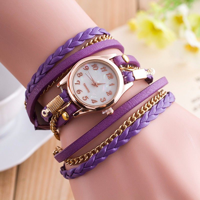 Mode Casual Shell Oppervlak Diamant Armband Horloge Vrouwen Quartz Horloge