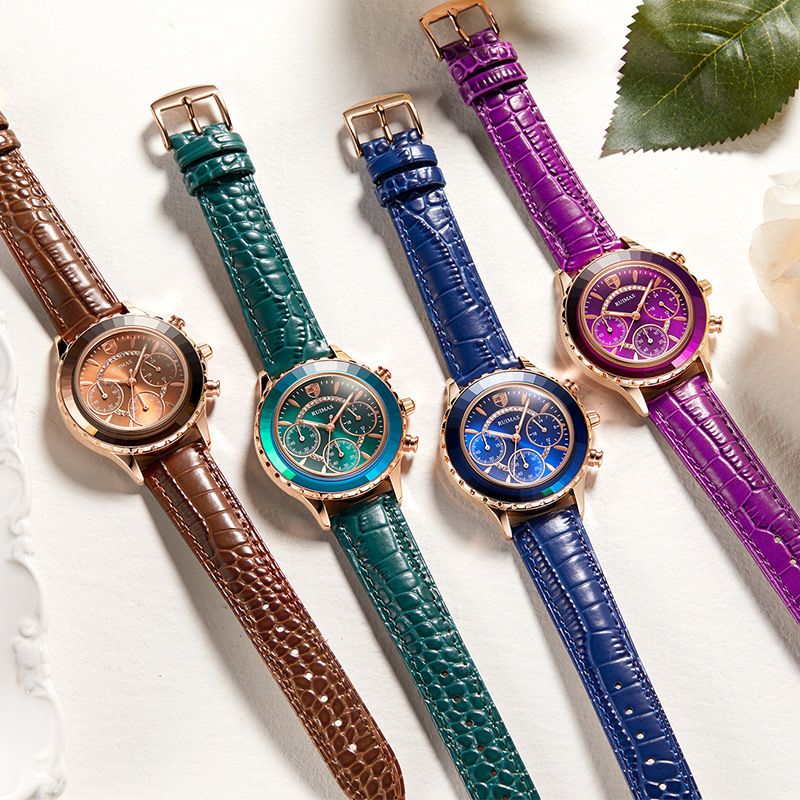 Mode Dames Horloge Waterdicht Chronograaf Lederen Band Licht Luxe Quartz Horloge