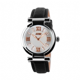 Mode Dames Horloge Waterdicht Lederen Band Casual Quartz Horloge