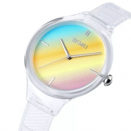 Mode Dames Kijken Kleurrijke Transparante Waterdichte Dames Quartz Horloge