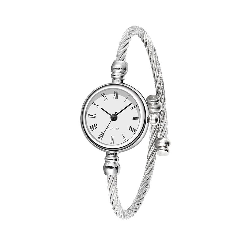 Mode Eenvoudige Trendy Romeinse Cijfers Wijzerplaat Volledige Dames Armband Quartz Horloge