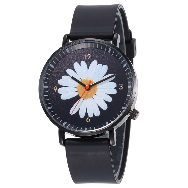 Mode Leuke Dames Horloges Grote Drie-wijzer Wijzerplaat Zwart Driedimensionaal Klein Quartz Horloge