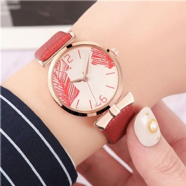 Modieuze Grappige Trendy Dames Horloges Boom Patroon Wijzerplaat Rose Gouden Kast Lederen Band Quartz Horloge