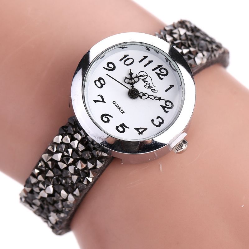 Retro-stijl Dames Armband Horloge Cadeau Lederen Band Quartz Horloges