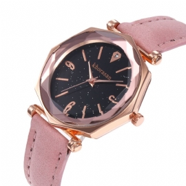 Shining Dial Display Bloem Dameshorloge Elegant Design Quartz Horloges