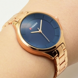 Volledig Stalen Elegant Design Dameshorloge Zakelijke Stijl Quartz Horloge